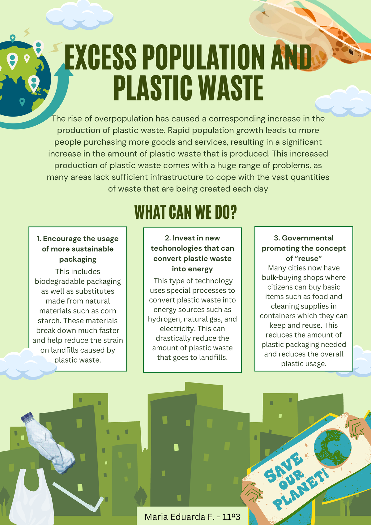 Excess population and plastic waste - This includes biodegradable ...