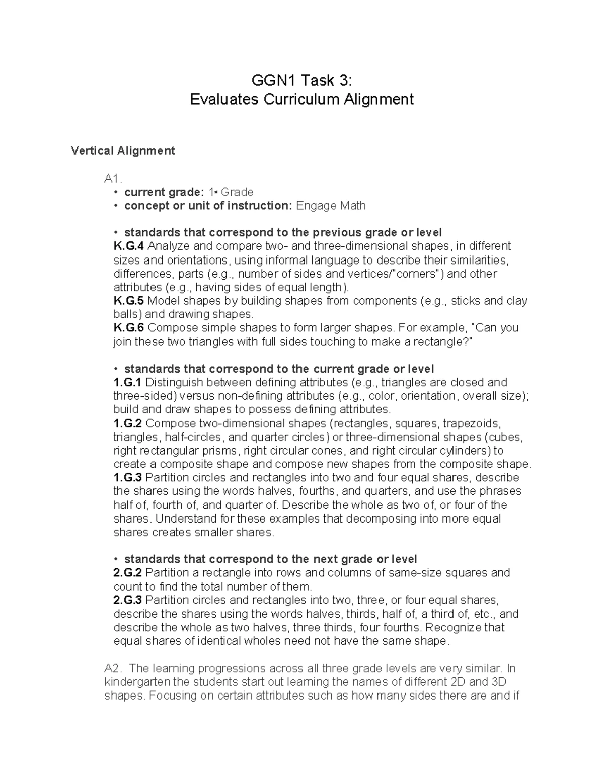 D630 Task 3 - Passed! - Evaluating Curriculum Alignment Ally Hudson ...