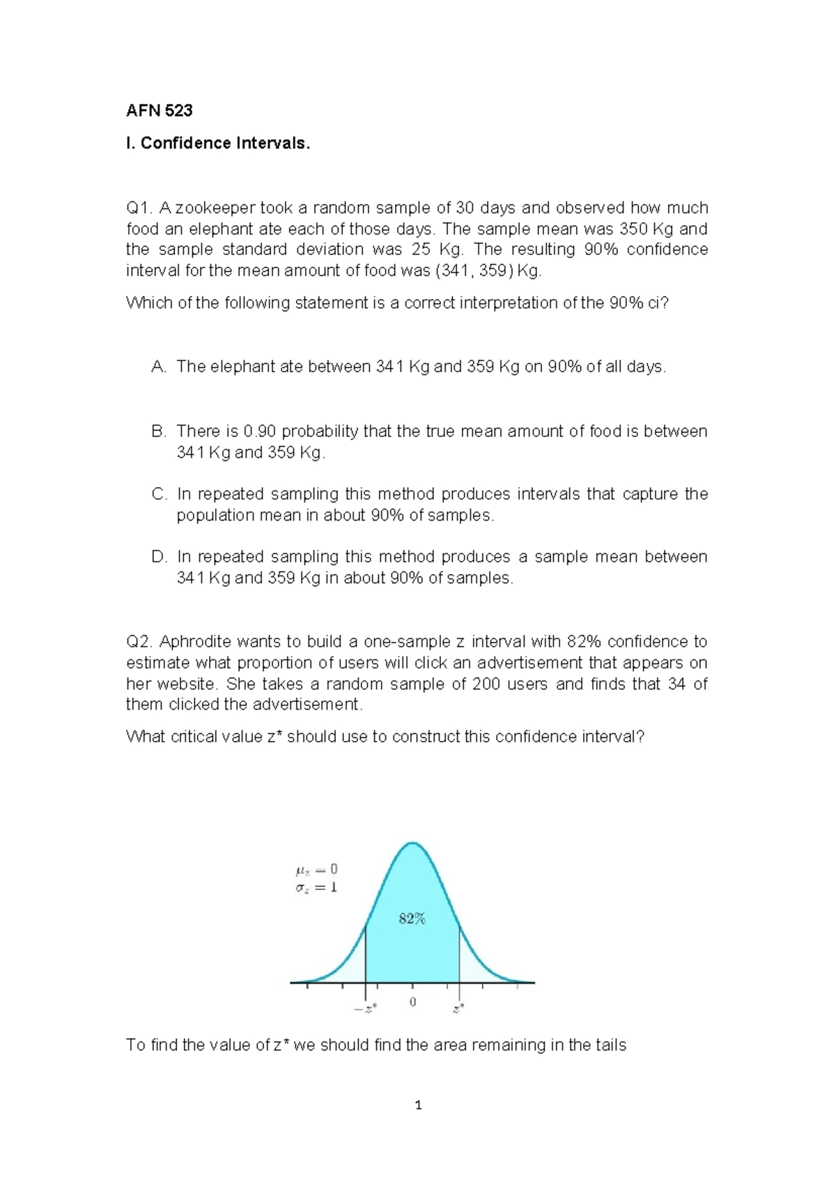 AFN 523 Final Exam Questions - Simple Linear Regression Analysis - Studocu