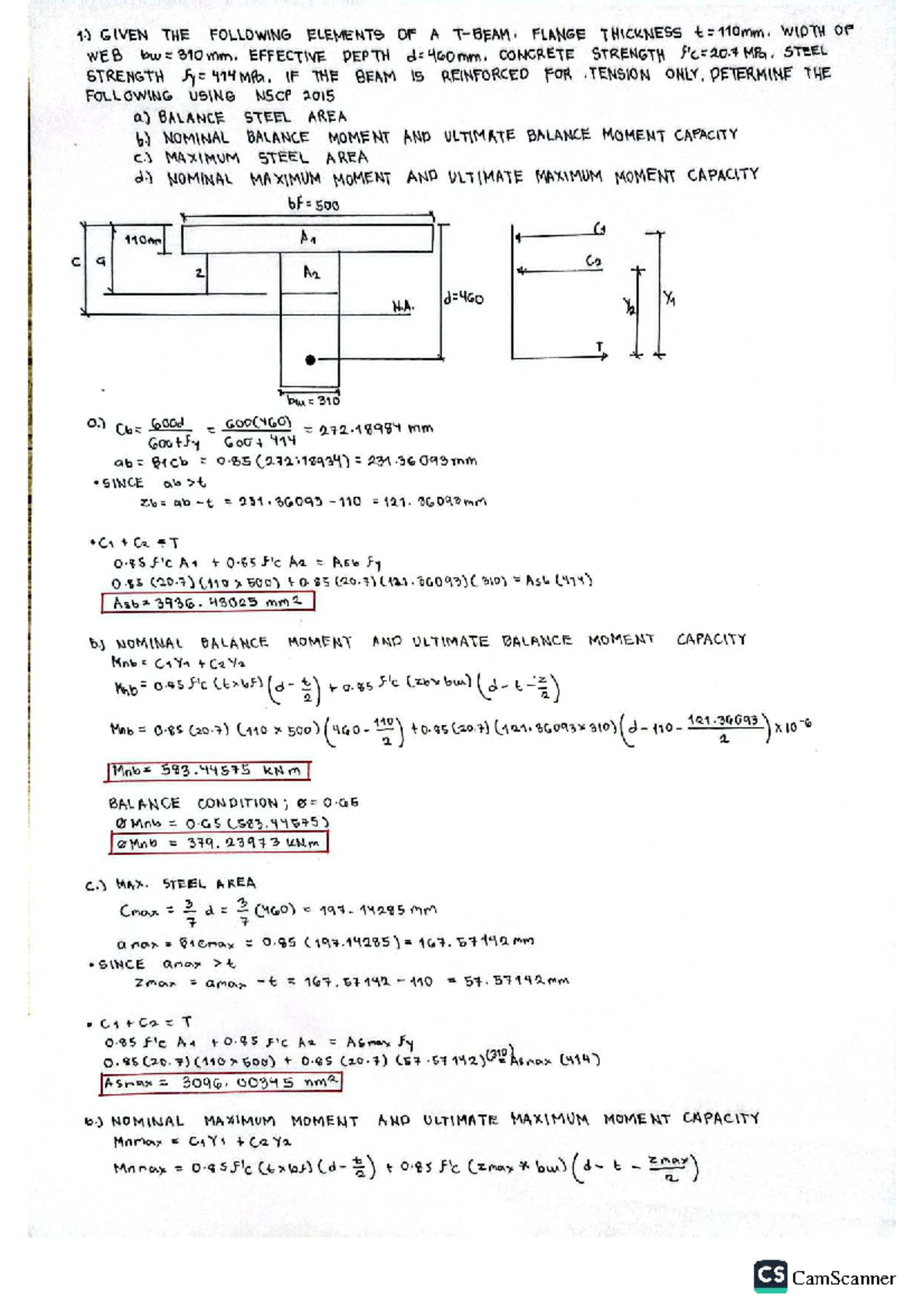 RCD 101: Ultimate Moment Capacity Calculations Using NSCP 2015 - Studocu