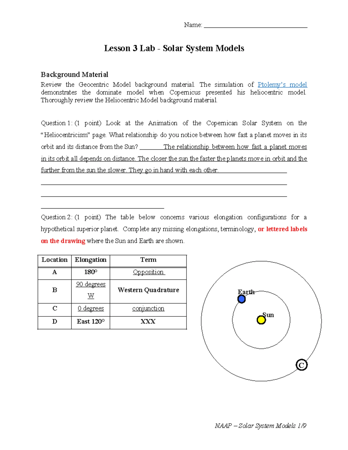 Lesson 4 Lab Worksheet - Planetary Orbit Simulator Insights (PHS 101 ...