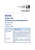 PM - F5 - ACCA - Performance Management - Studocu