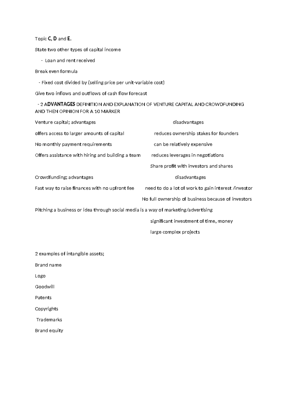 Topic c d and e - dtjurtr gfgj - Topic C, D and E. State two other ...