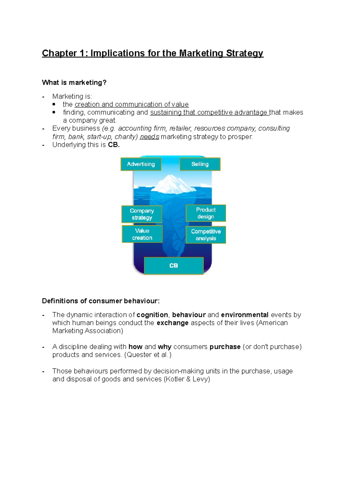 Buyer Behaviour - Chapter 1: Implications for the Marketing Strategy ...