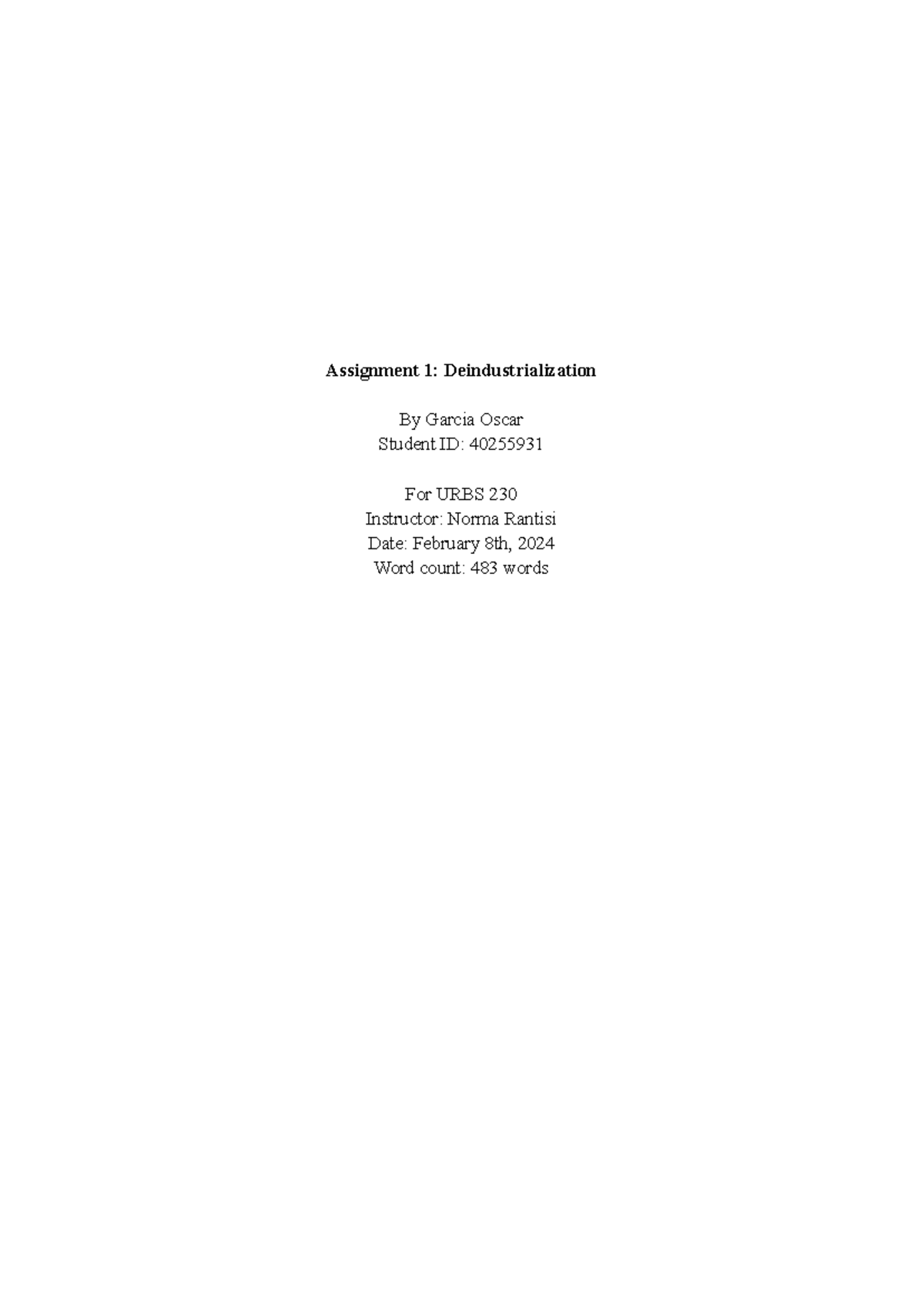 URBS 230 - Assignment 1: Deindustrialization of the Belgo Building ...