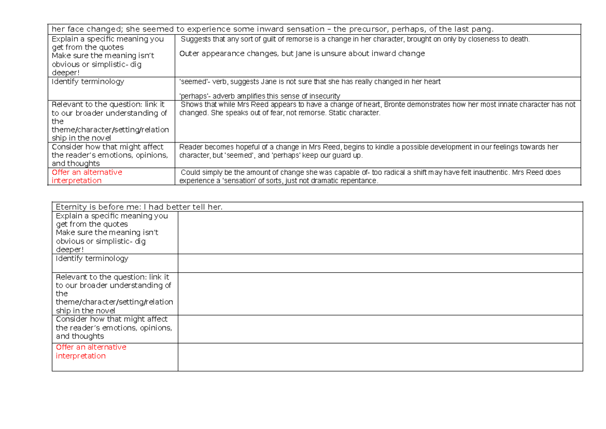 ENG 101: Analyzing Character Change Through Quotes in Literature - Studocu