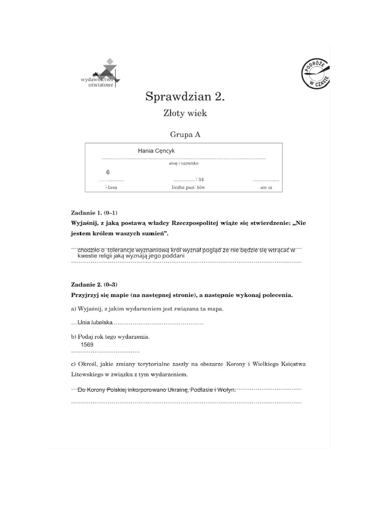 Wypowiedź argumentacyjna - argument a przykład - ĆWICZENIA W