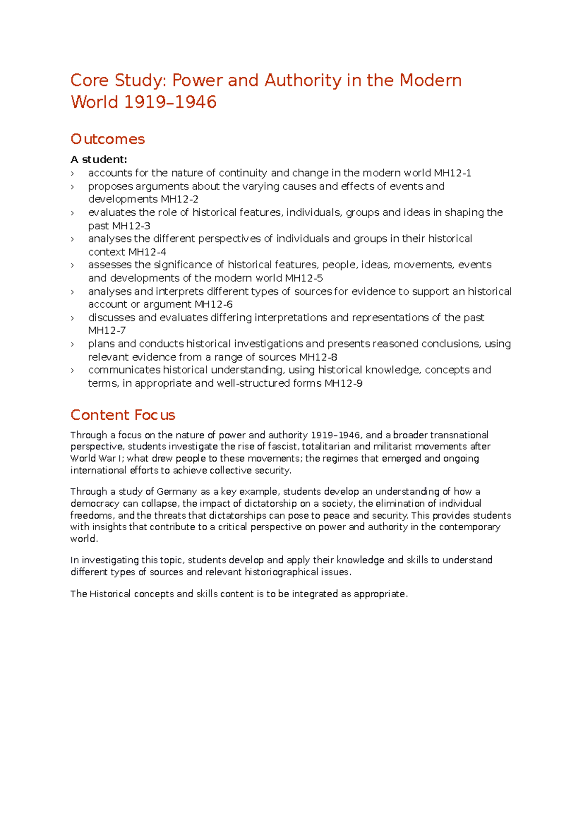 Power AND Authority Notes - Core Study: Power and Authority in the ...