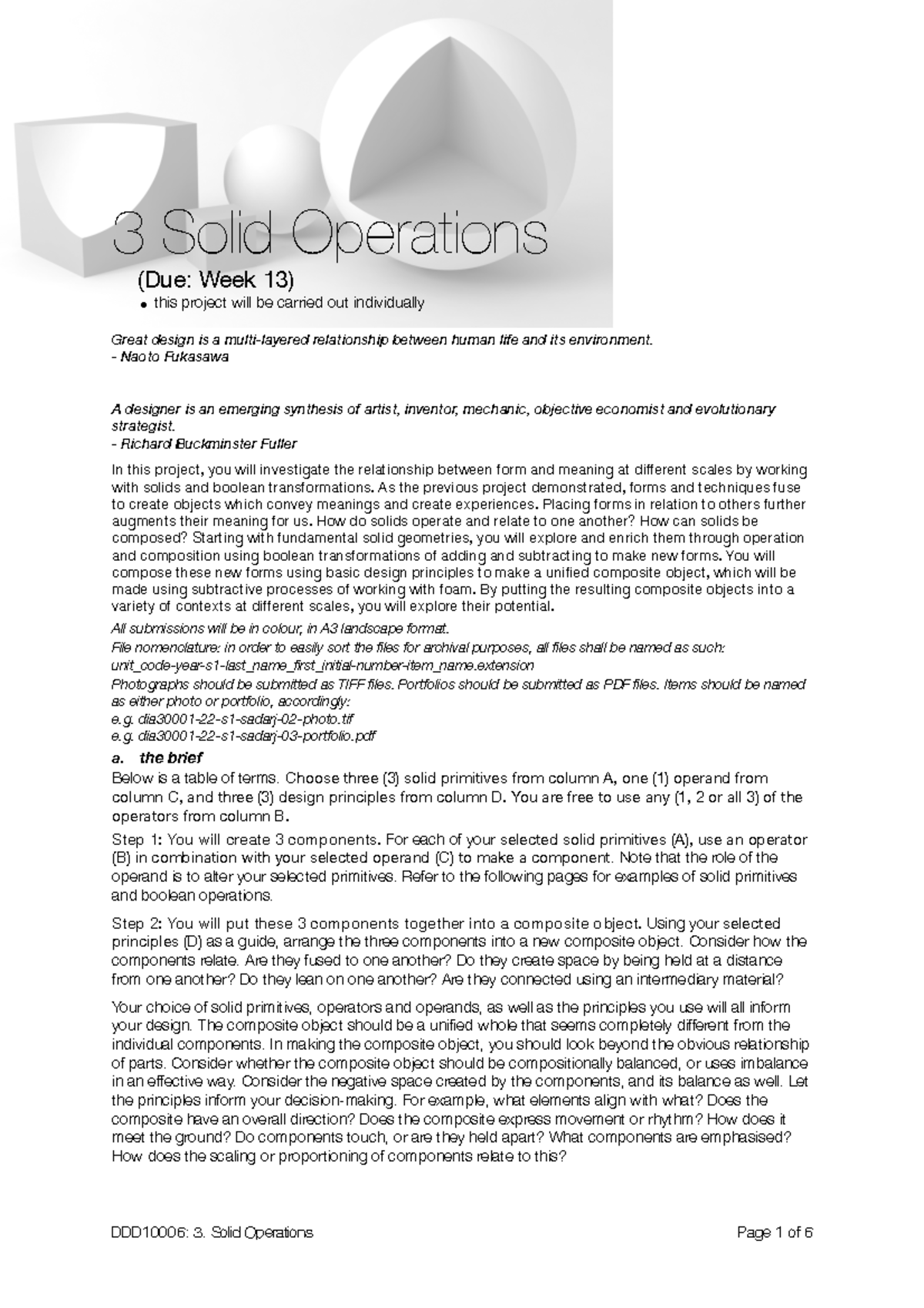3 solid operations-2024-s2 - 3 Solid Operations (Due: Week 13) • this ...