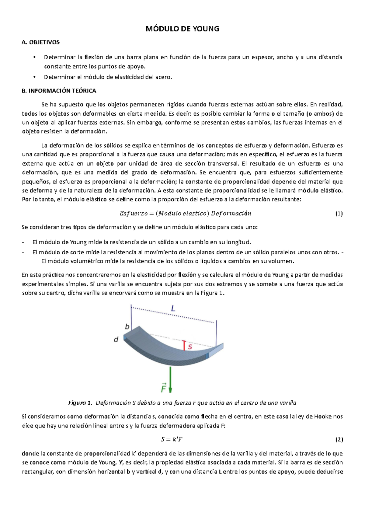 LGF-003 Módulo de Young: Análisis de Flexión y Elasticidad 2026 - Studocu
