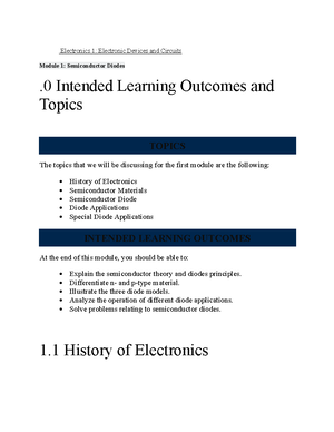Basic EE Week 3 Lesson - Basic EE Week 3 Lesson RESISTANCE A. LEARNING ...