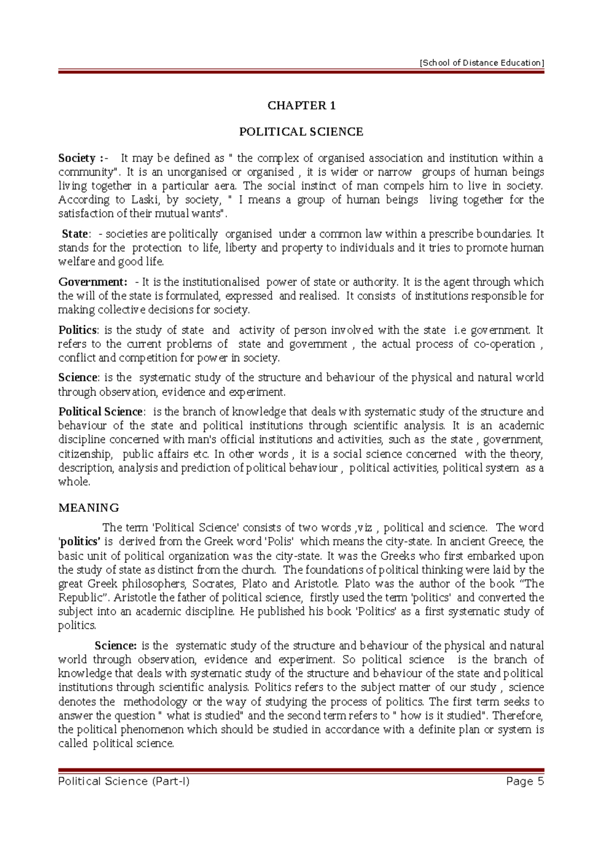 Introduction to Political Science: Key Concepts and Theories - Studocu