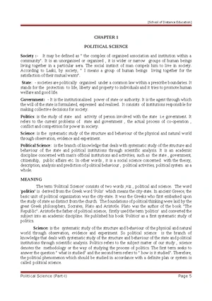 Introduction to Political Science: Key Concepts and Theories - Studocu
