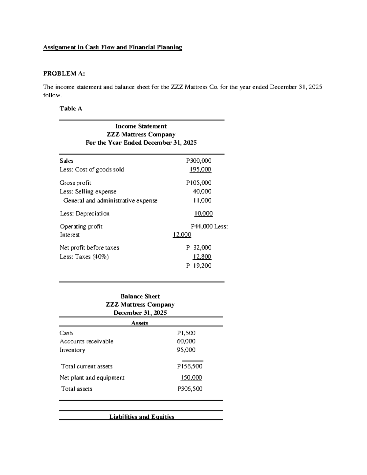 Cash Flow & Financial Planning Assignment: Pro Forma & Budget Analysis ...