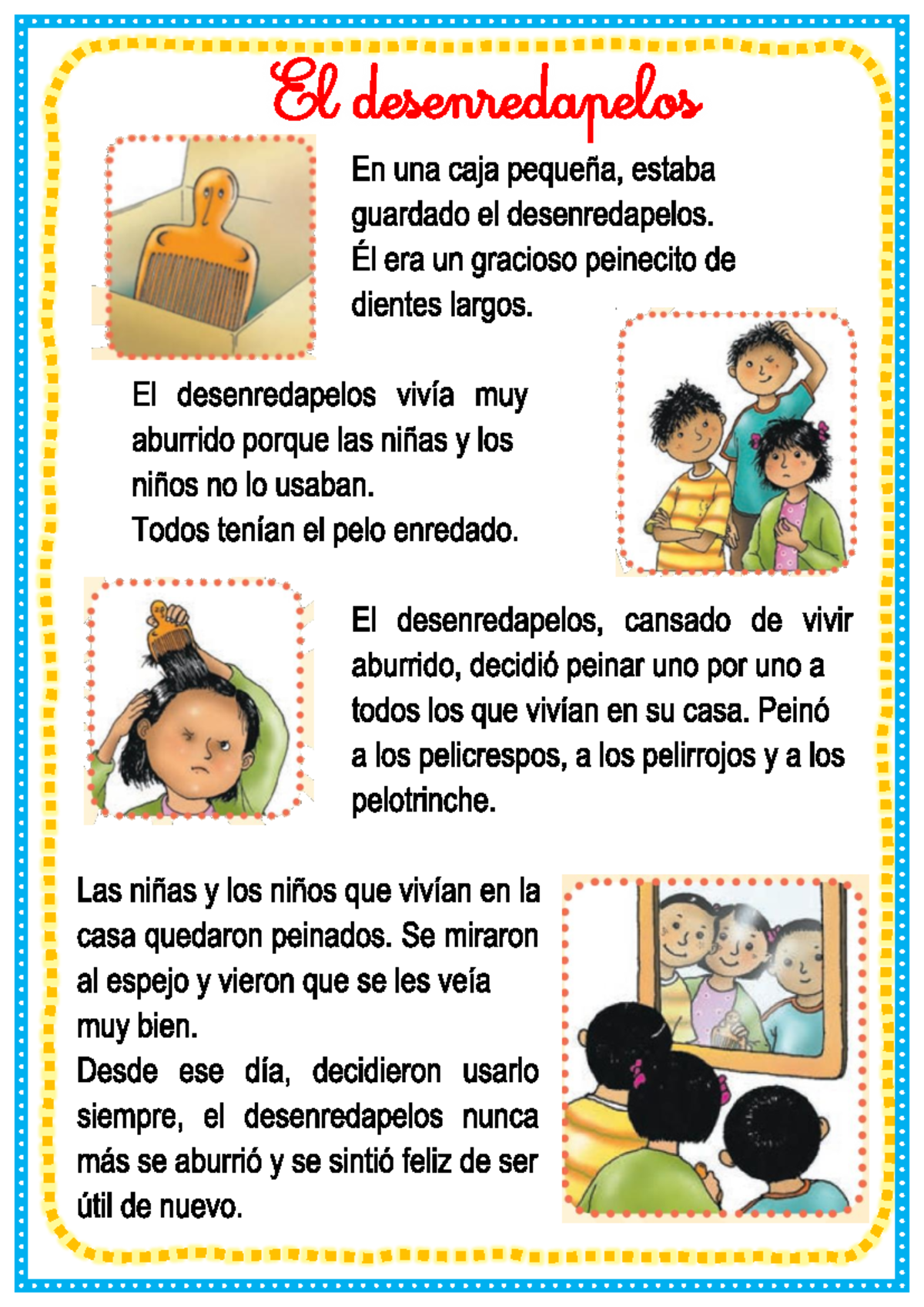 F. Lee - Cuento y Actividades Sobre el Desenredapelos - Document Preview