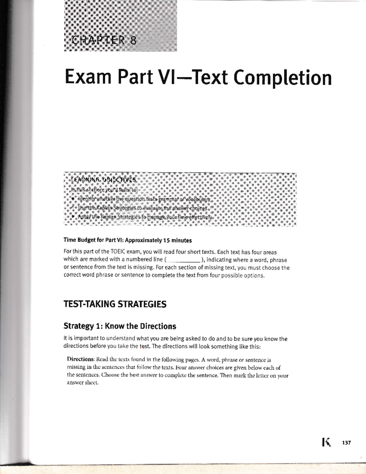 Chapter 8 - Exam part VI - Text completion - Exam Part Vl-Text ...