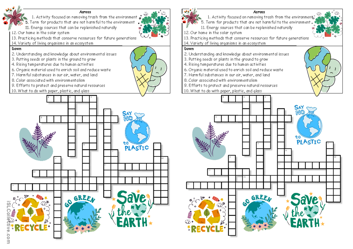 ENV 101: Environment Wordsearch & Crossword Puzzles Activity - Studocu