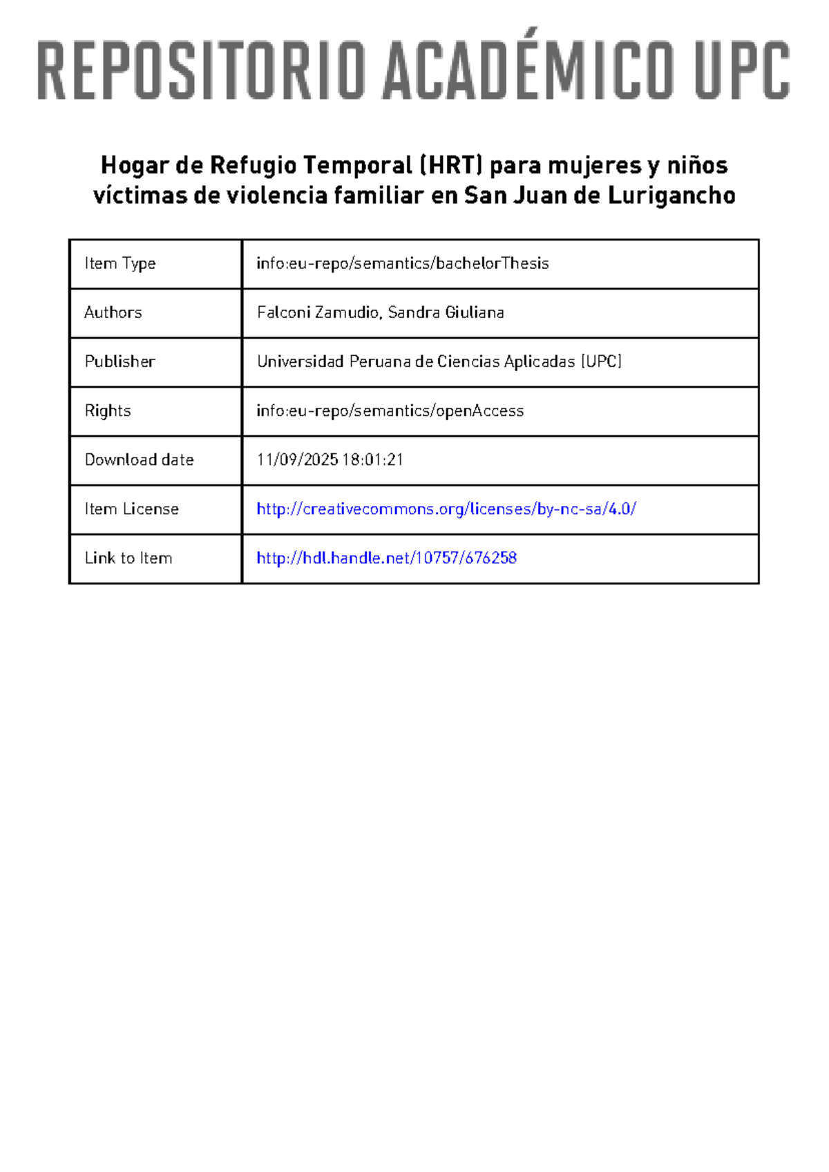 Hogar de Refugio Temporal (HRT) para Mujeres y Niños en Lima: Tesis de ...