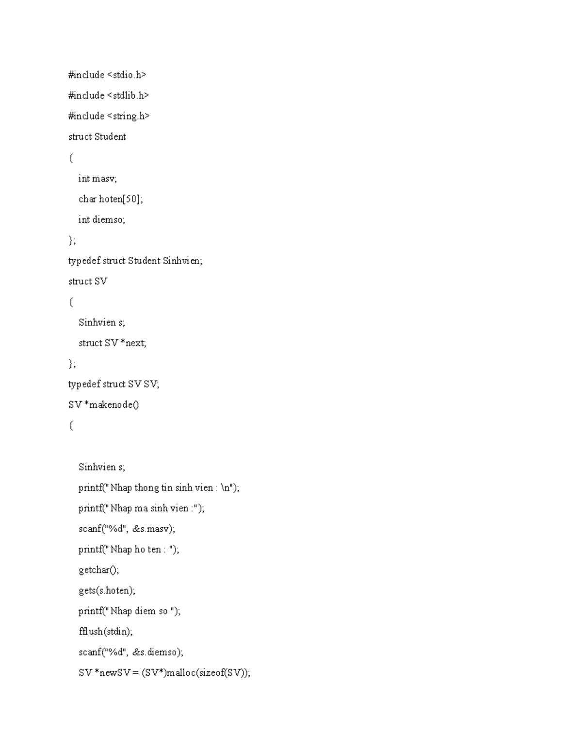 Structs and Functions in C: Student Management System (CS101) - Studocu
