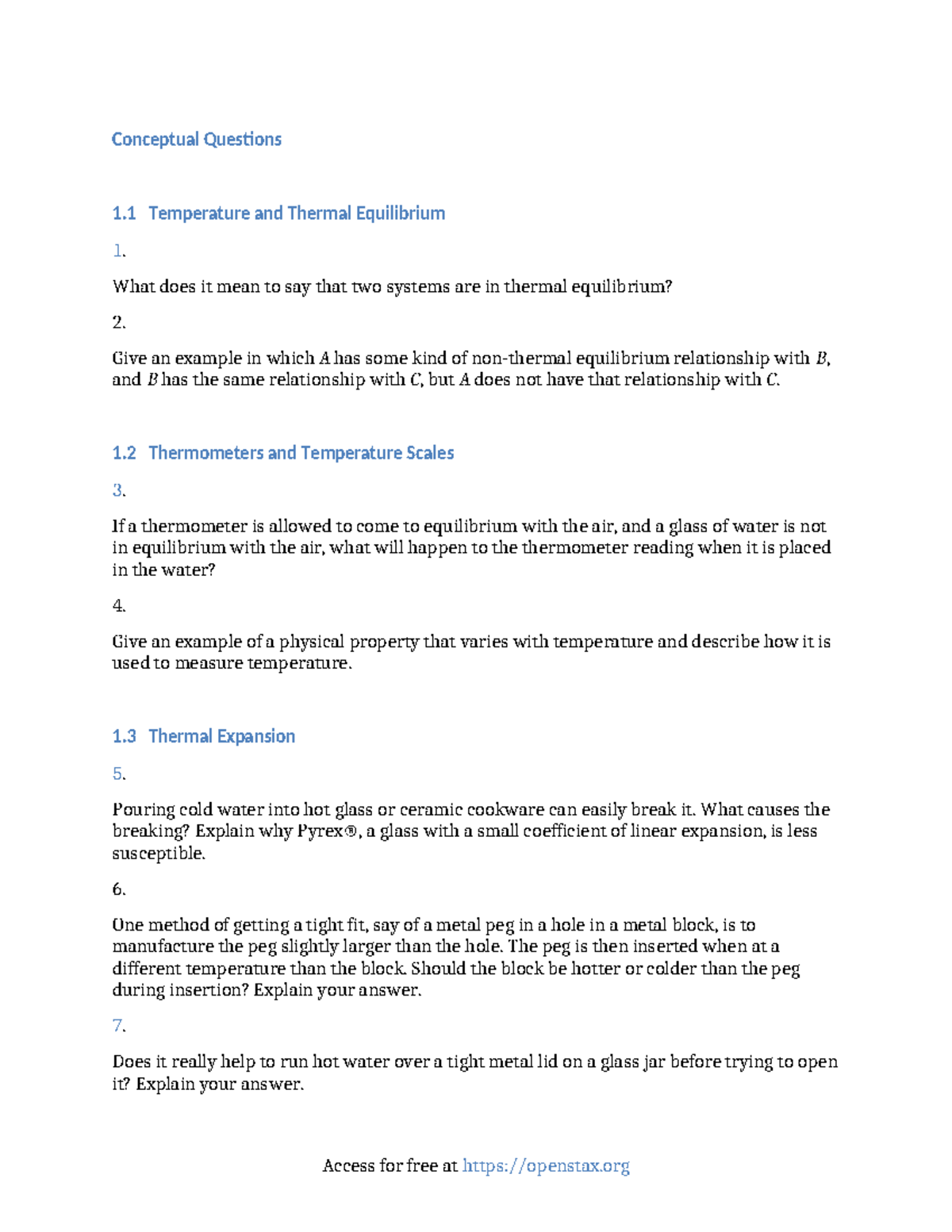 Thermal Dynamics: Conceptual Questions for PHYS 101 Final Exam - Studocu