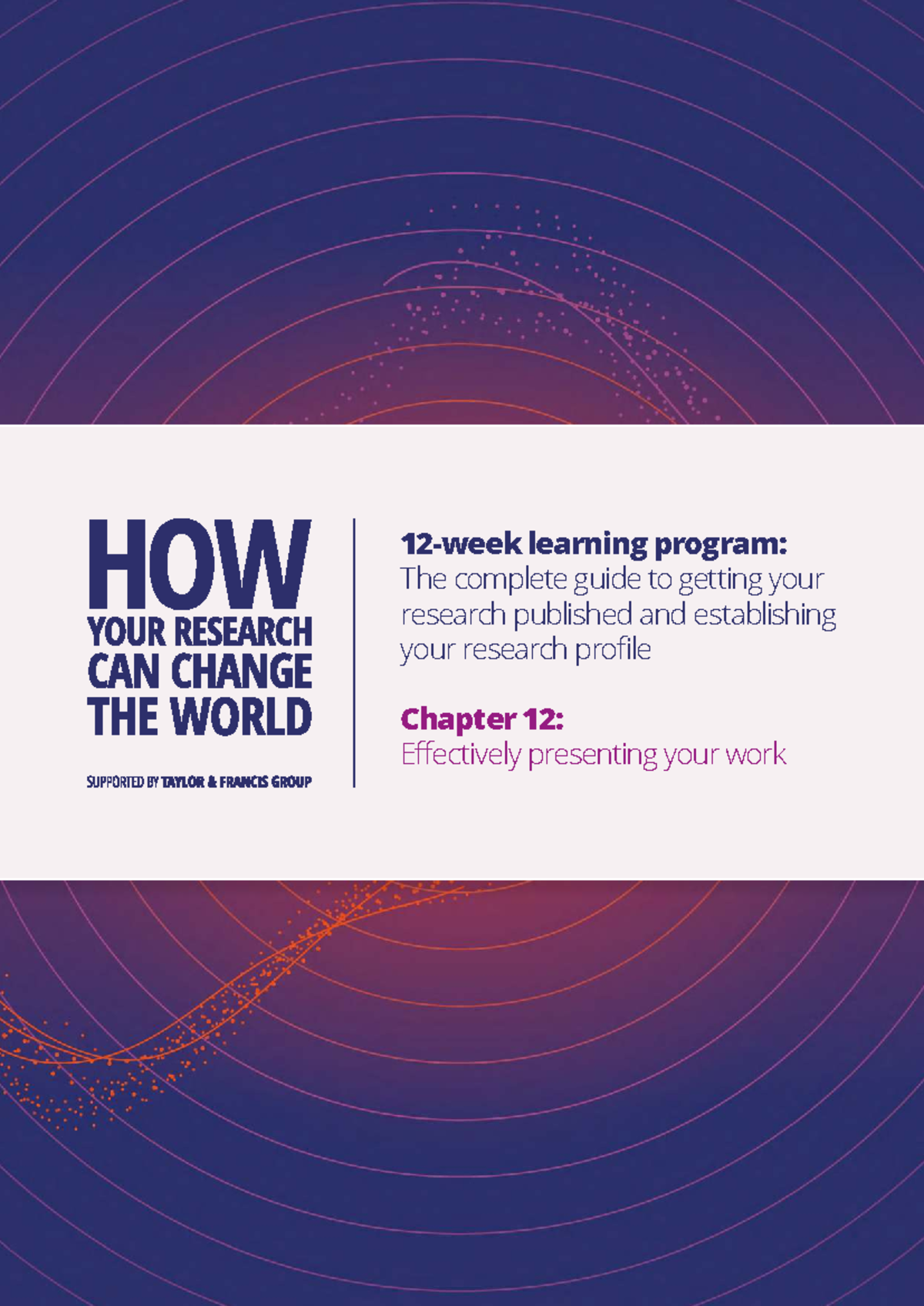 HRCW ECR Learning Program: Chapter 12 - Presenting Your Research - Studocu