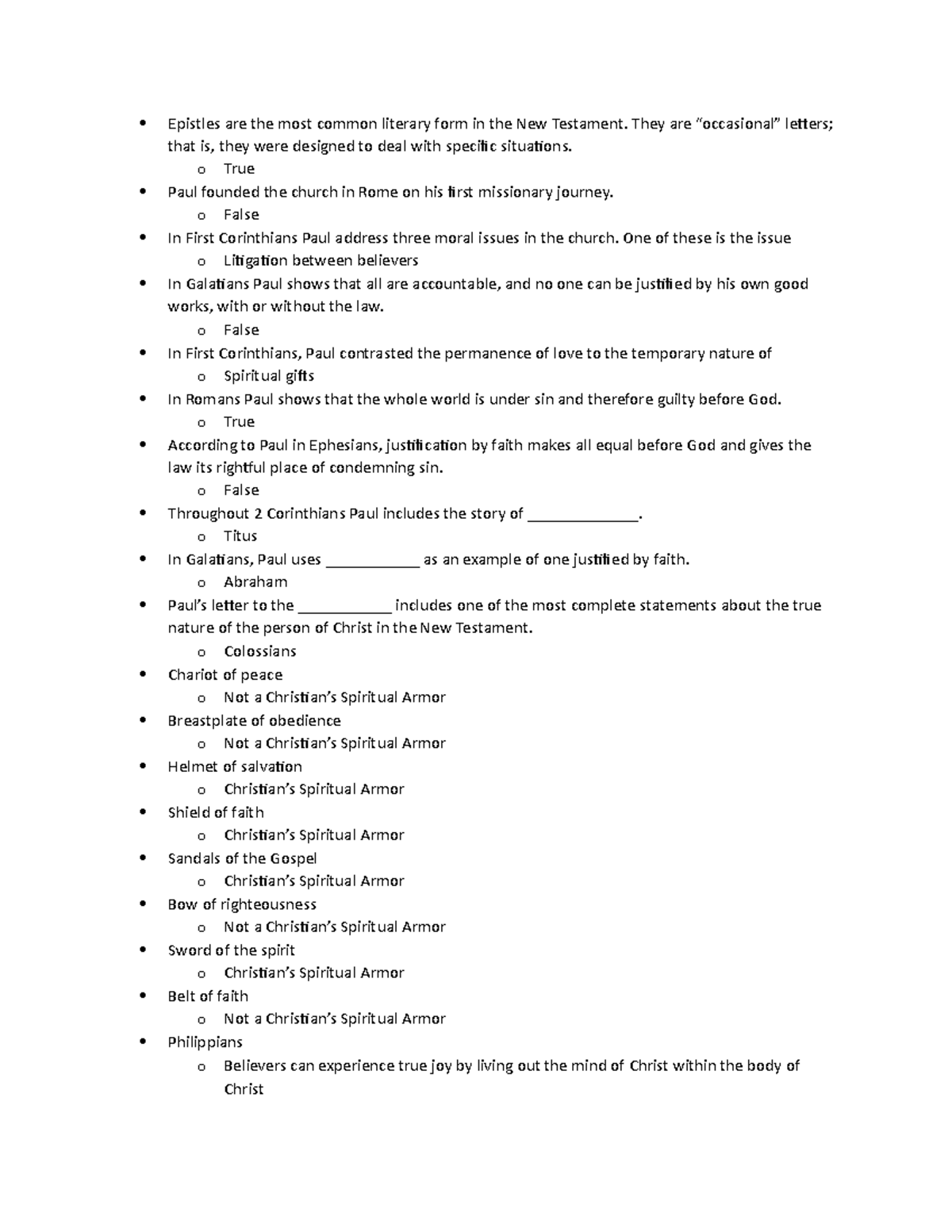 Week 7 study guide - Epistles are the most common literary form in the ...