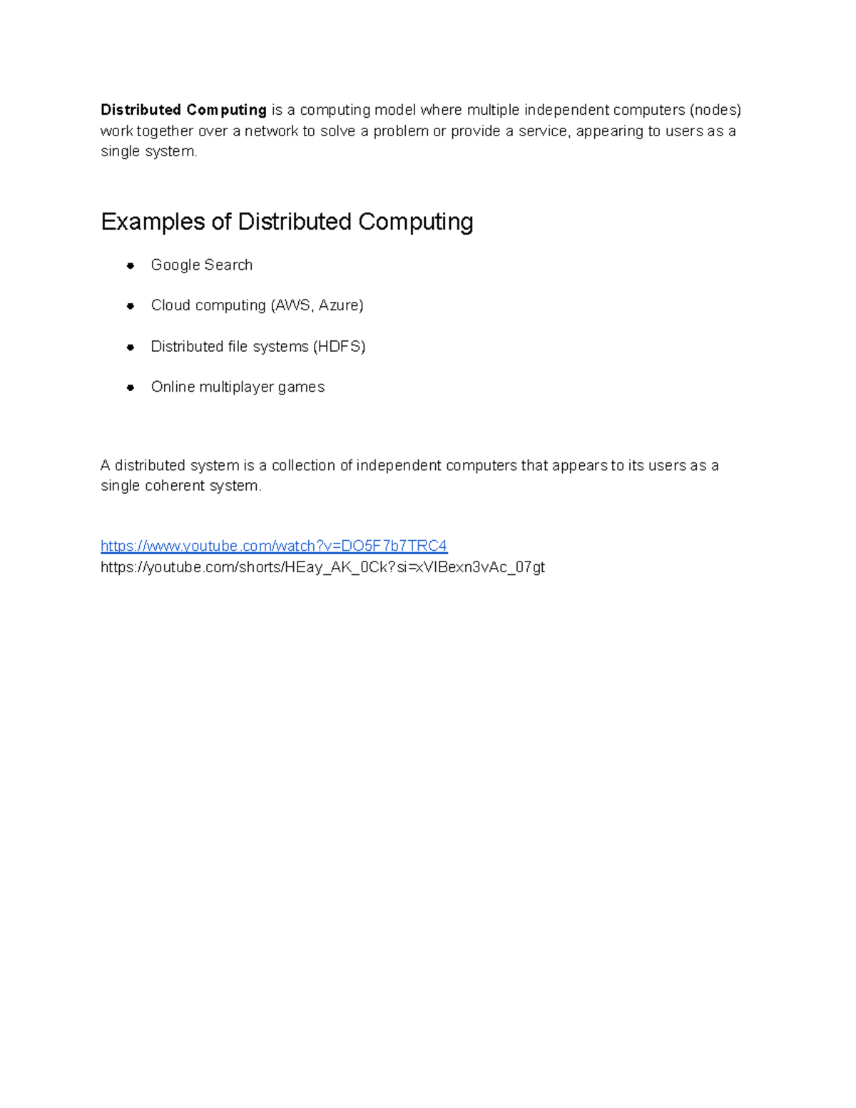 Distributed Systems - Key Concepts and Challenges Notes - Studocu