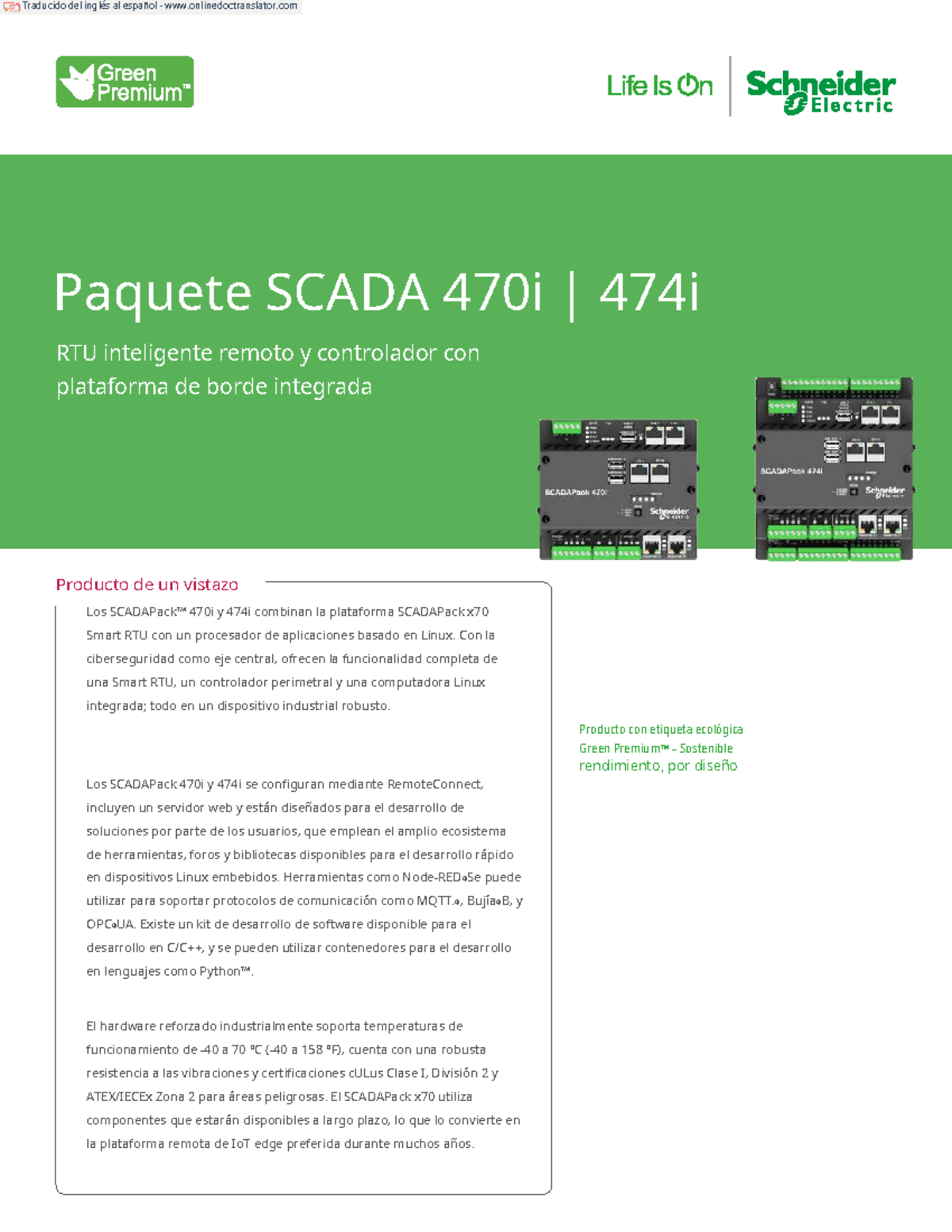 Paquete SCADA 470i 474i: RTU Inteligente y Controlador con Plataforma ...