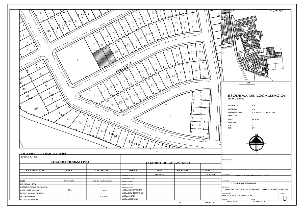 Planos de Arquitectura y Estructuras - Proyecto Vivienda 20MX18M - Document Preview