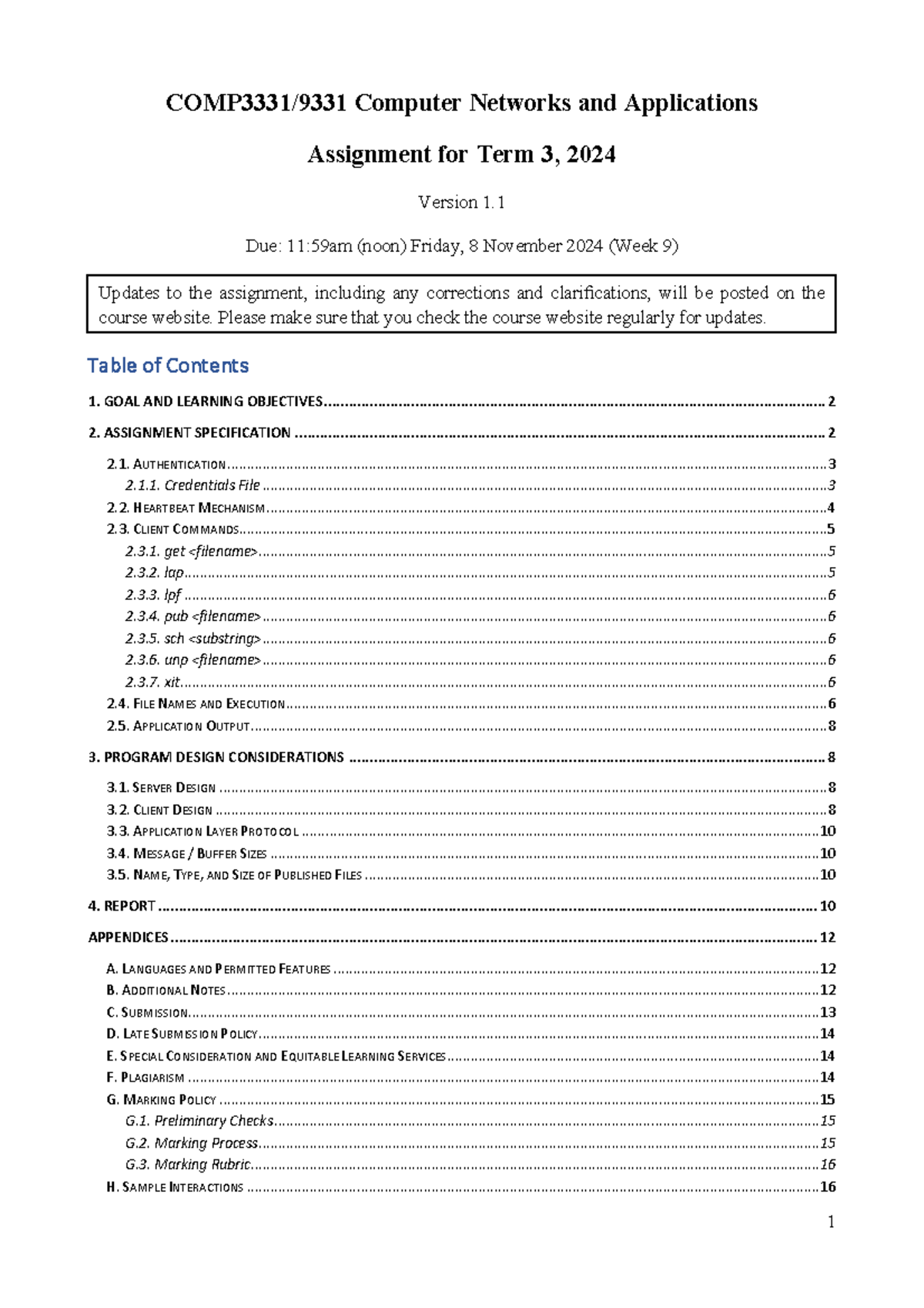 Assignment v1 - xxxx - COMP3331/9331 Computer Networks and Applications ...