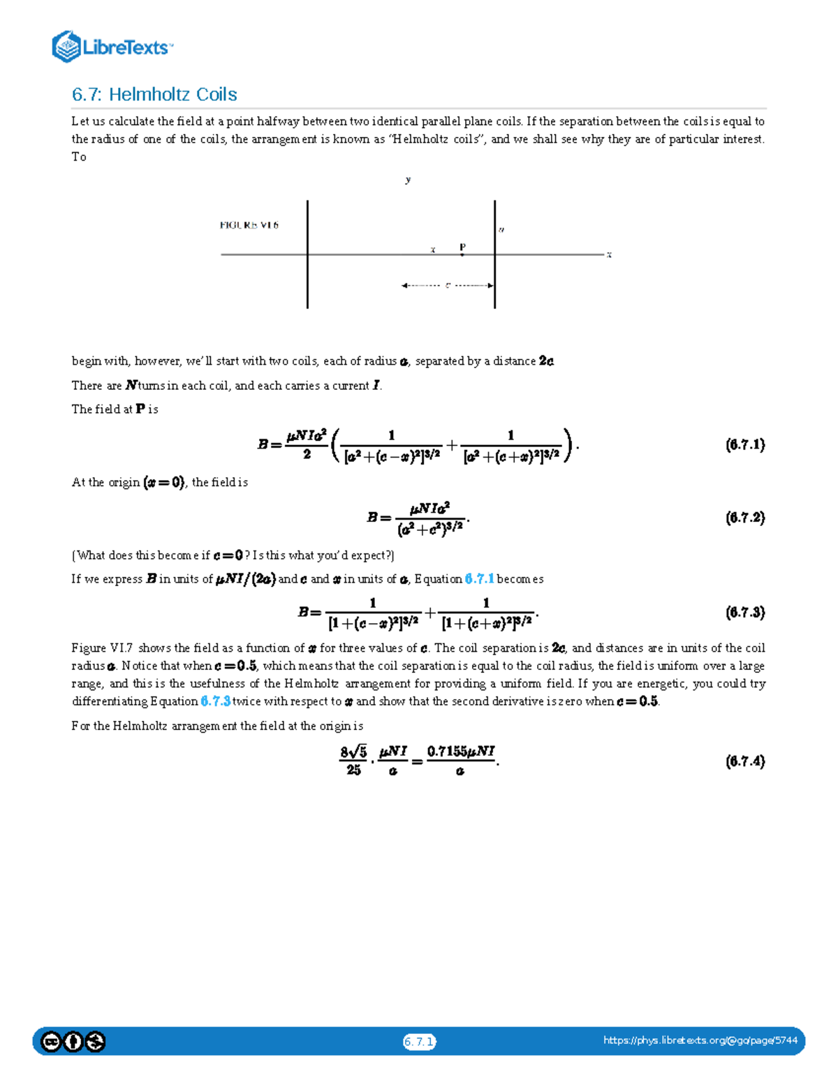 6.7: Helmholtz Coils Magnetic Field Analysis and Calculations - Studocu