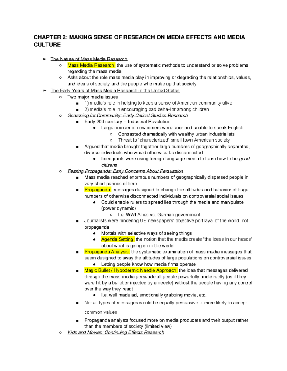 Chapter 2 Making Sense OF Research ON Media Effects AND Media Culture ...
