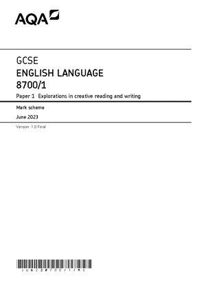AQA GCSE English Language Paper 1: Creative Reading & Writing Insights ...