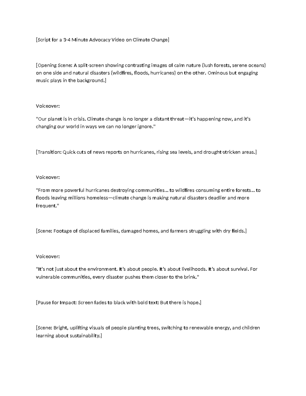 Script for a 3-WPS Office - [Script for a 3-4 Minute Advocacy Video on ...