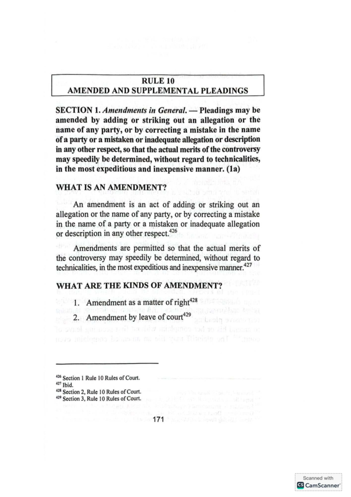 Annotated Rules on Civil Procedure: Amendments & Supplemental Pleadings ...