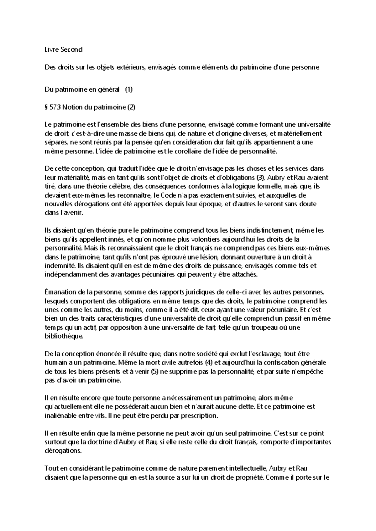 Revue de Droit Civil Français - Patrimoine et Droits (Aubry et Rau ...