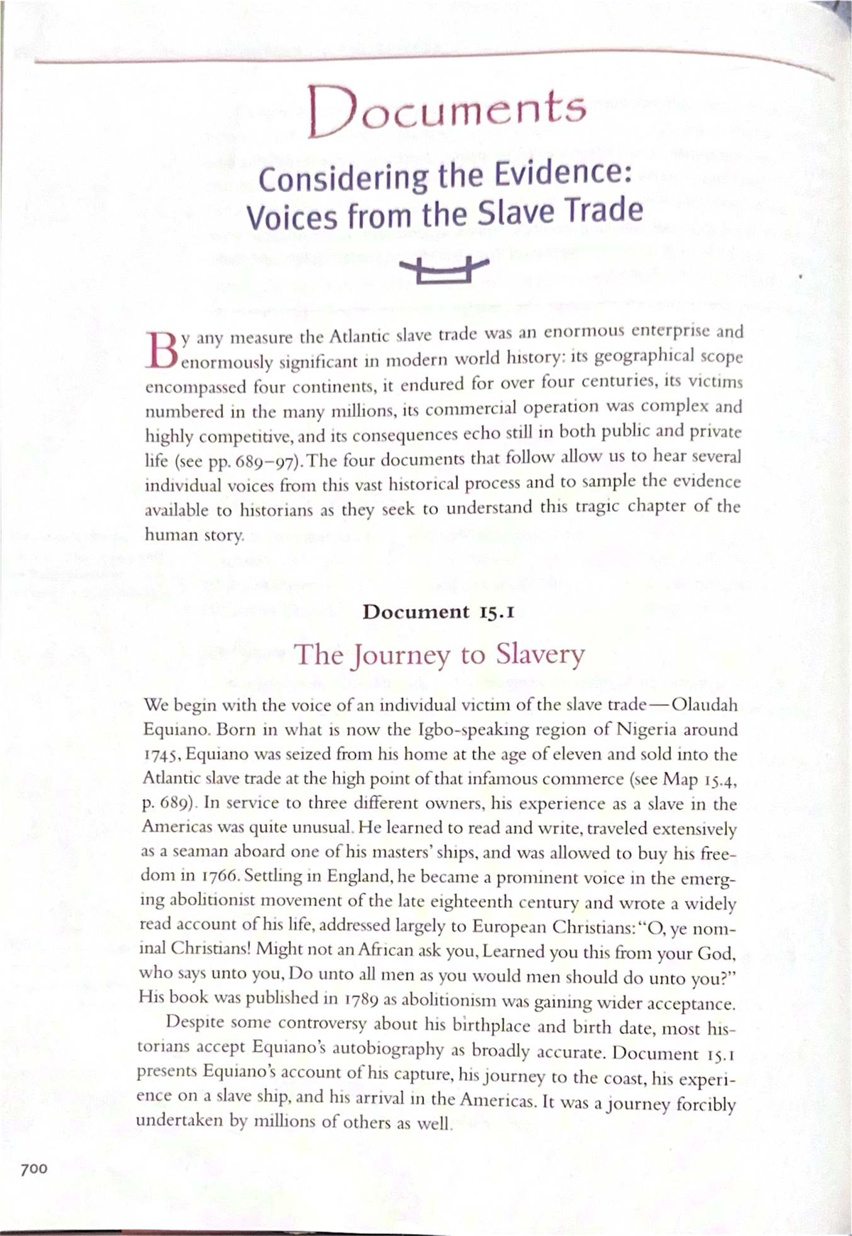 Documents on the Atlantic Slave Trade: Voices and Perspectives - Studocu