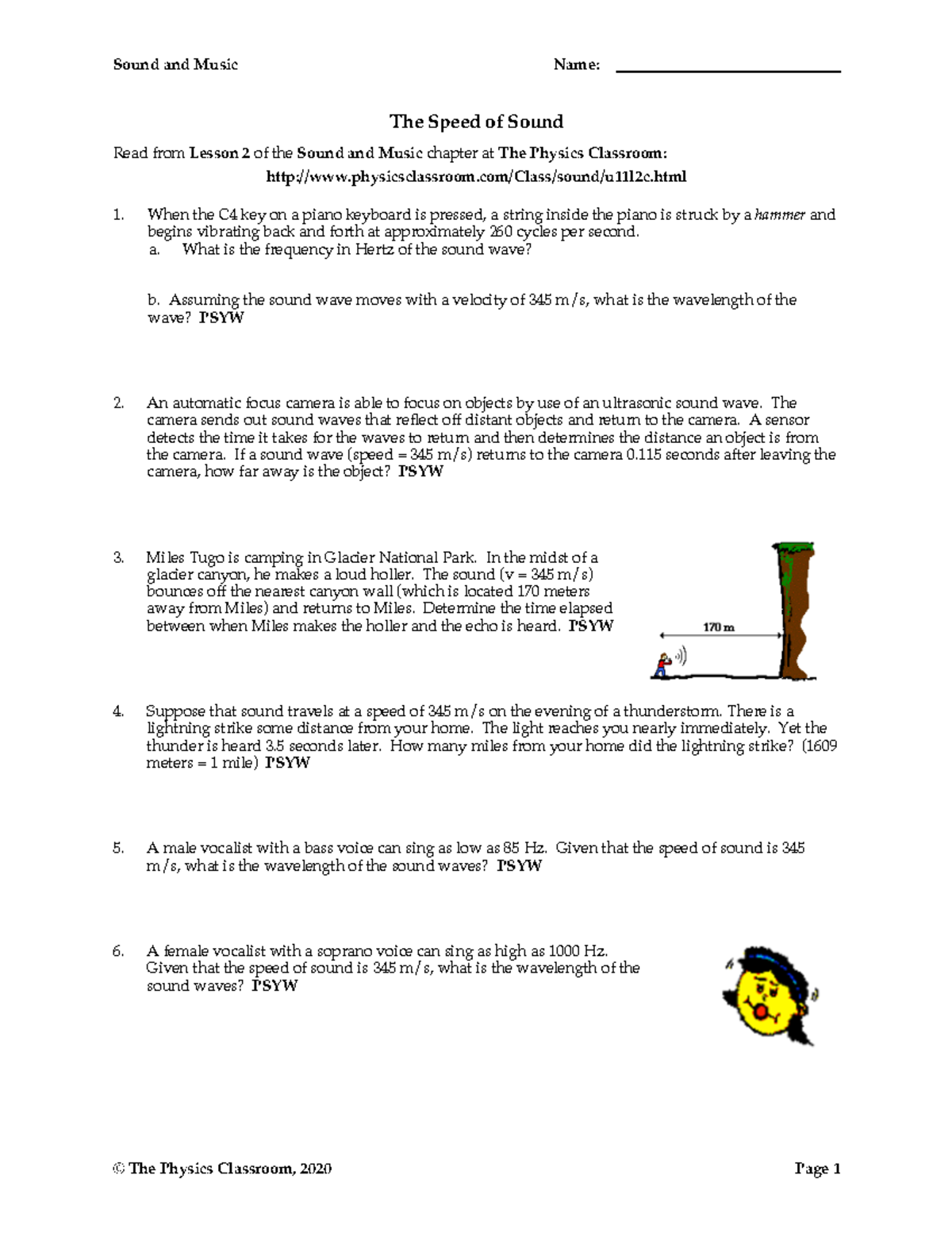 Sound and Music PSYW: Lesson 2 - The Speed of Sound Analysis - Studocu