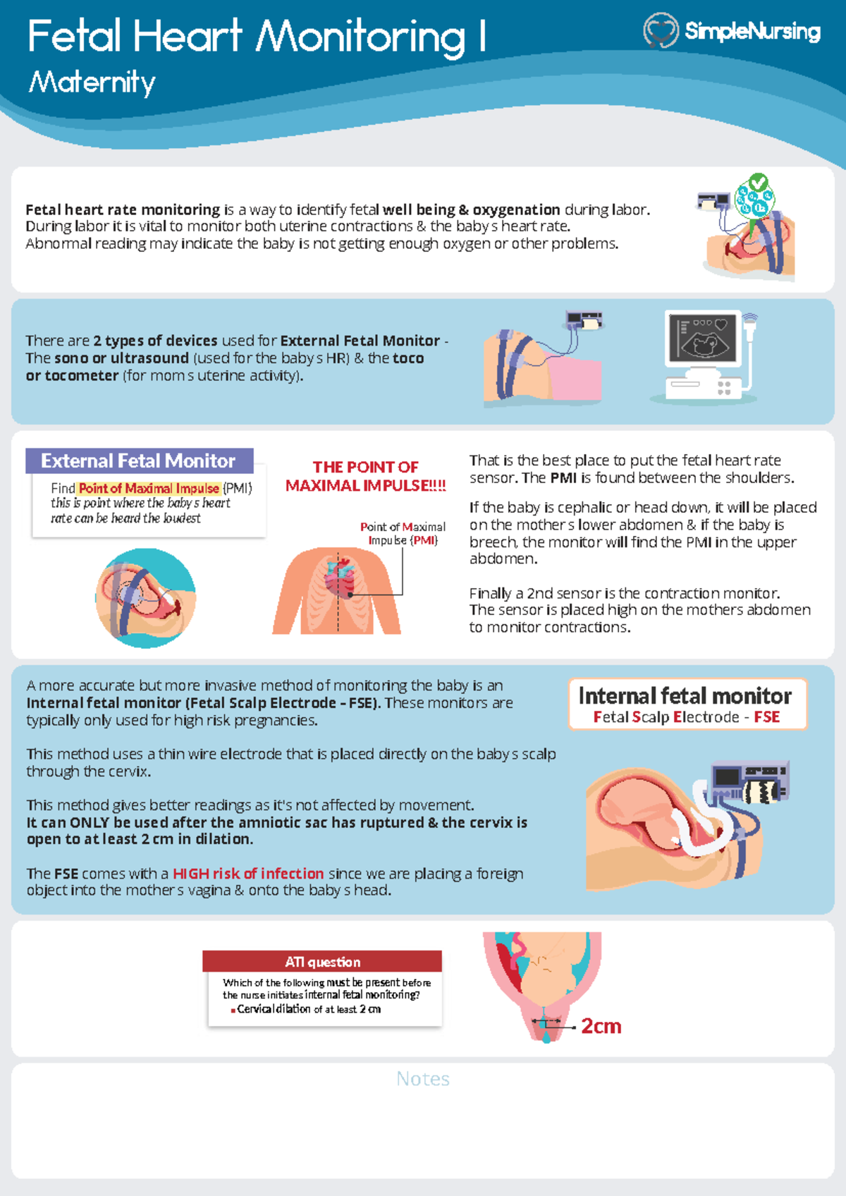 External vs. Internal Fetal Monitoring in Maternity Care - Studocu