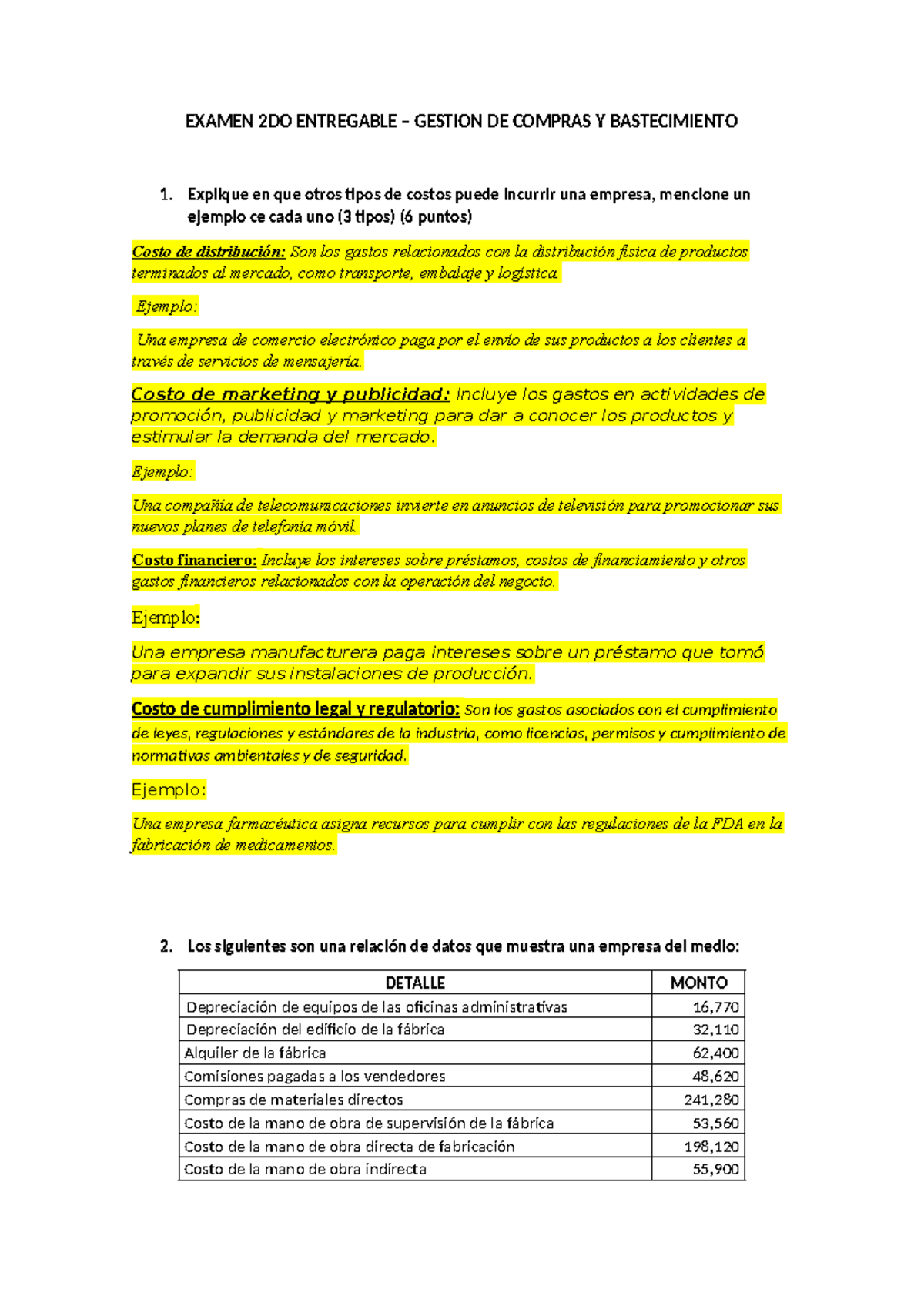 Examen 2DO Entregable – Gestion DE Compras Y Bastecimiento - EXAMEN 2DO ...