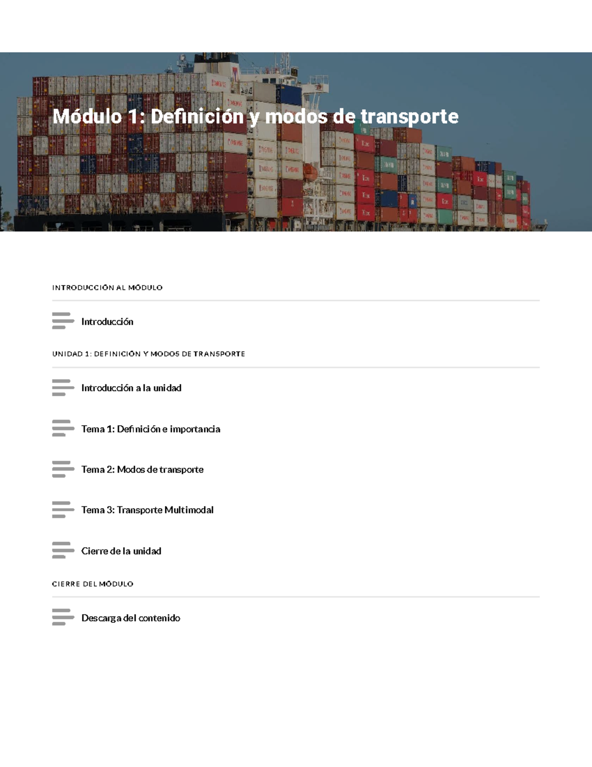 Módulo 1: Definición y Modos de Transporte - Introducción al Transporte ...