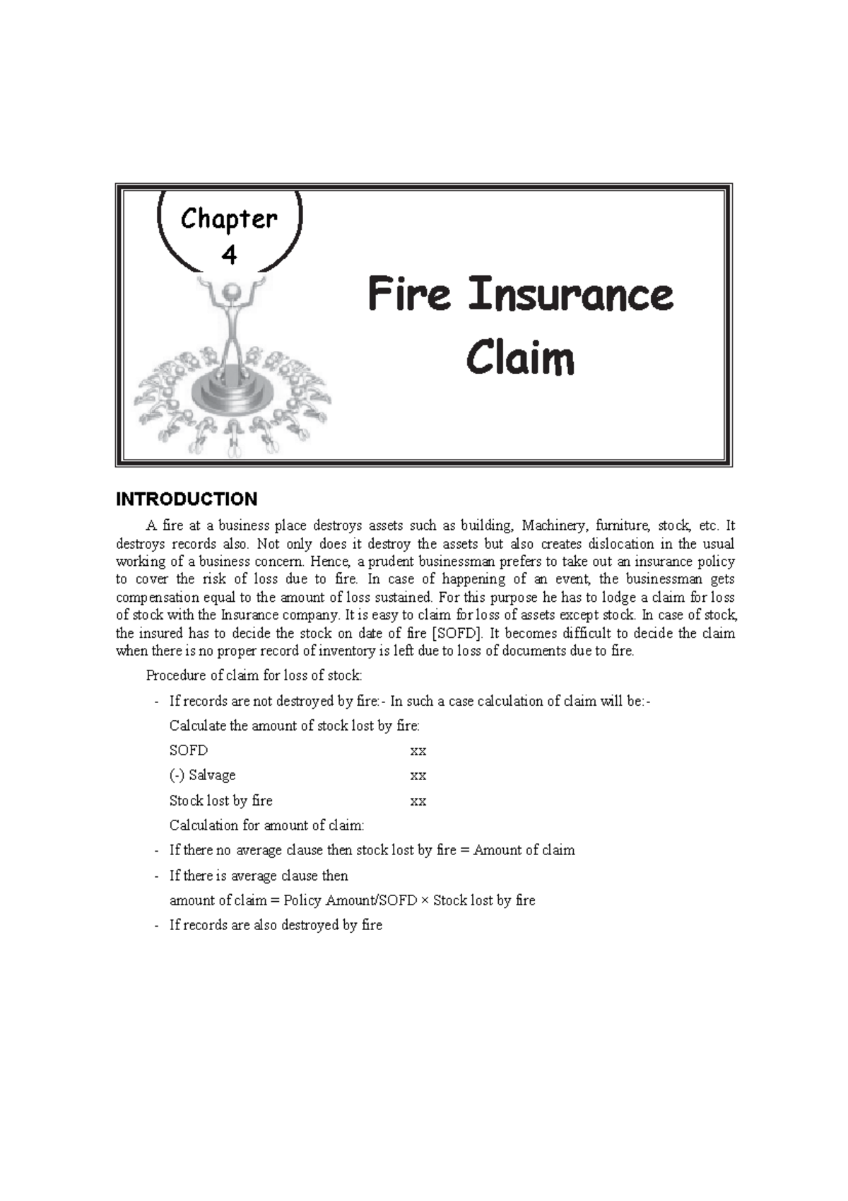 Final Exam Study Notes on Fire Insurance Claims FA - II1643715404 - Studocu