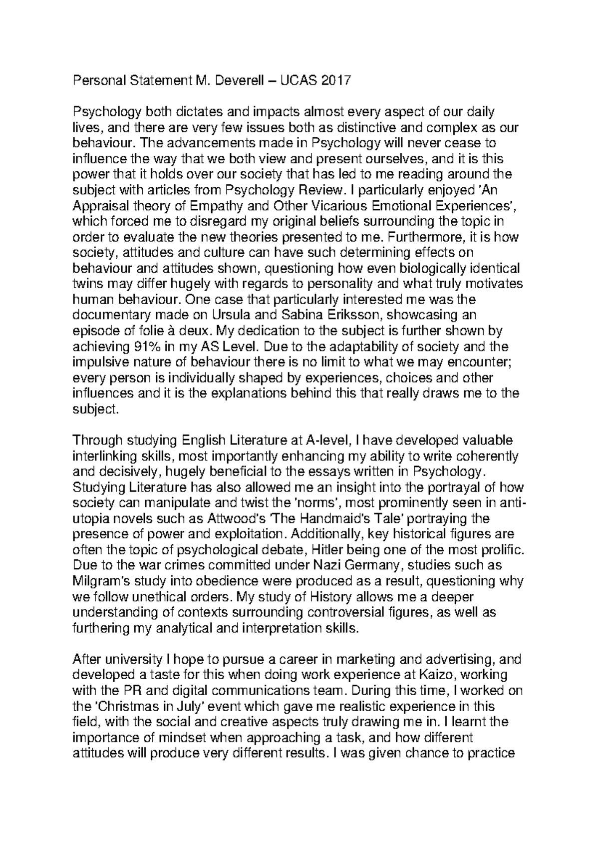 personal-statement-example-for-psychology-course-ucas-2017-studeersnel