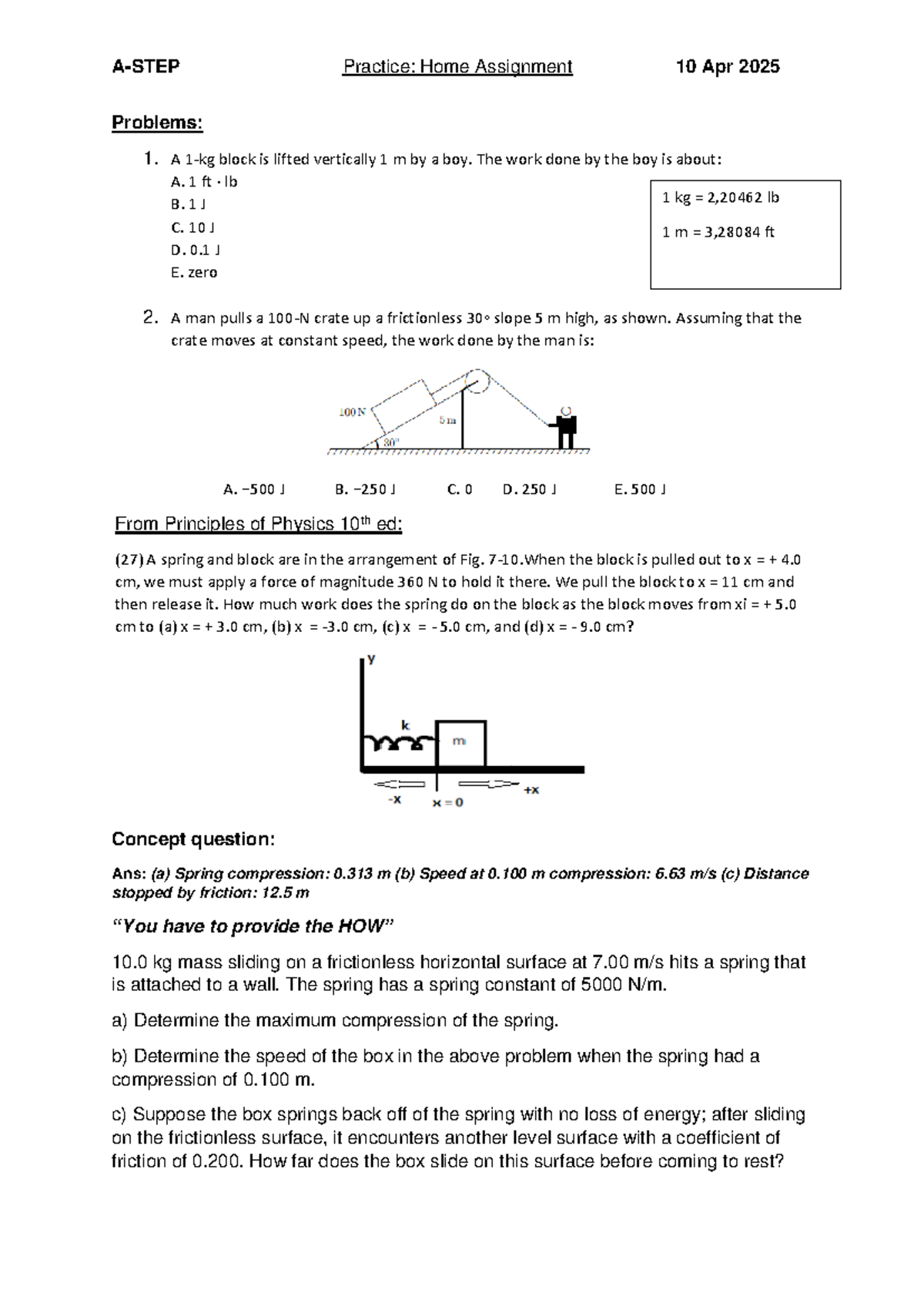 Practice assignment chp7: Home assignment problems and solutions - Studocu