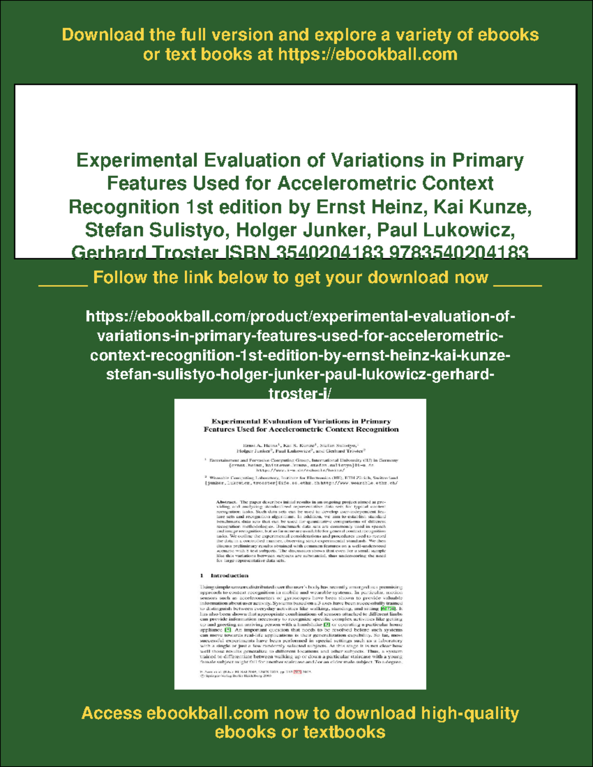 Experimental Evaluation of Variations in Primary Features for ...