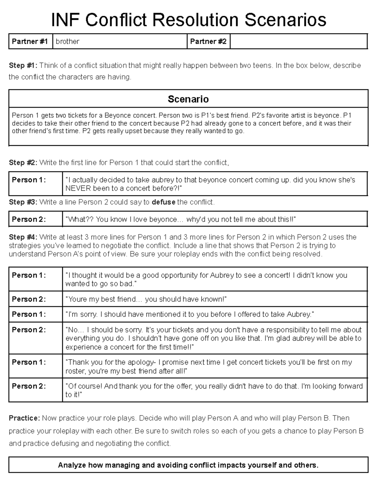 INF conflict resolution scenarios - INF Conflict Resolution Scenarios ...