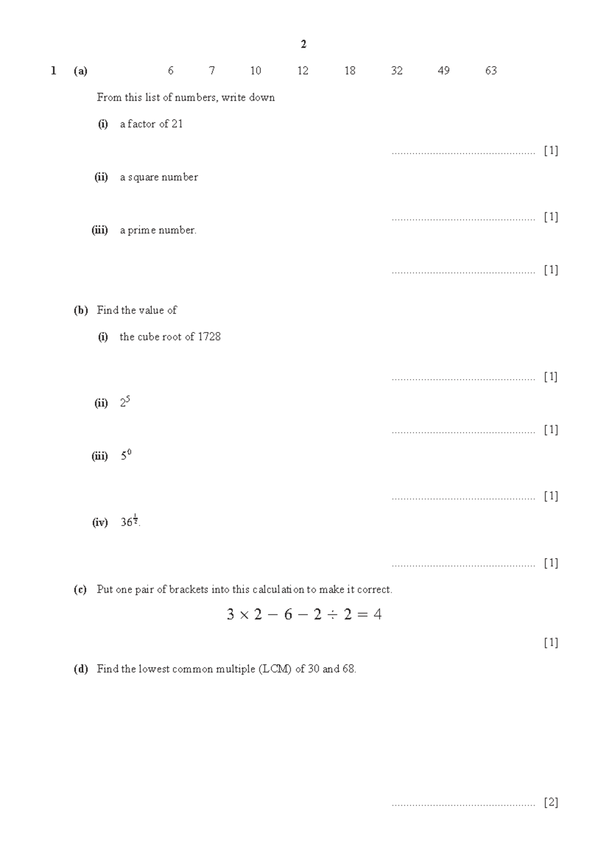 E Maths Practice Test (90 Marks) - UCLES 2024 - Studocu