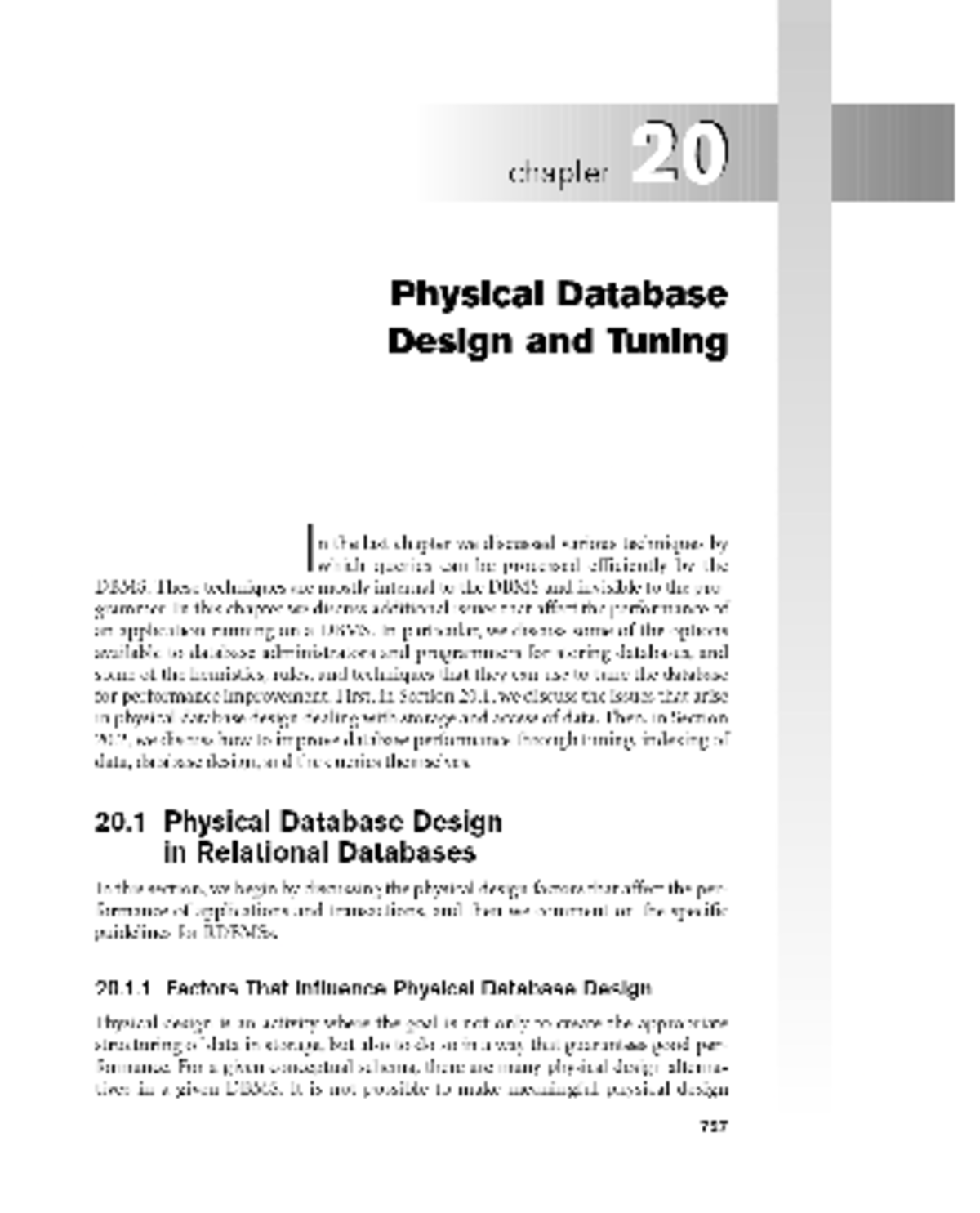 Physical database design and tuning - Database Management System - Studocu