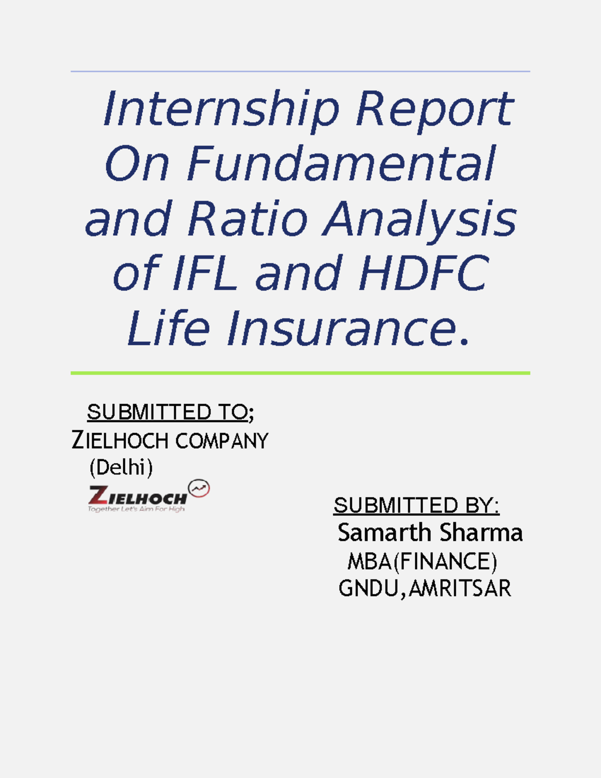 fundamental-and-ratio-analysis-of-ifl-hdfc-life-insurance-mba-studocu