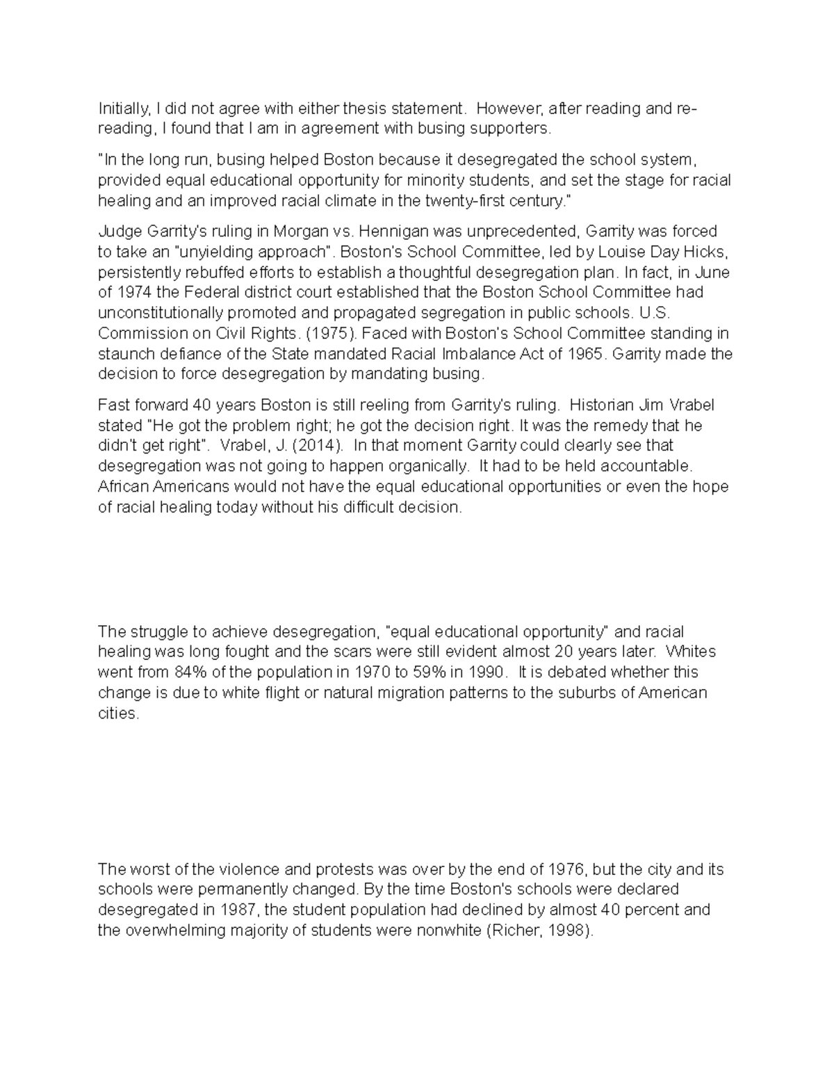 6 1 Discussion Supporting a Thesis Statement - 6-1 Discussion ...